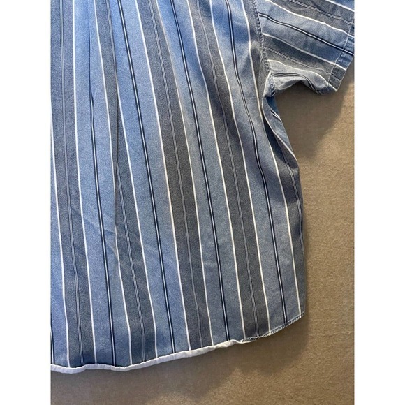 Faded Glory Shirt Men's 2XL Blue Striped Button Down - Picture 11 of 12